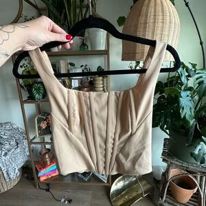 Size Medium tan corset top.